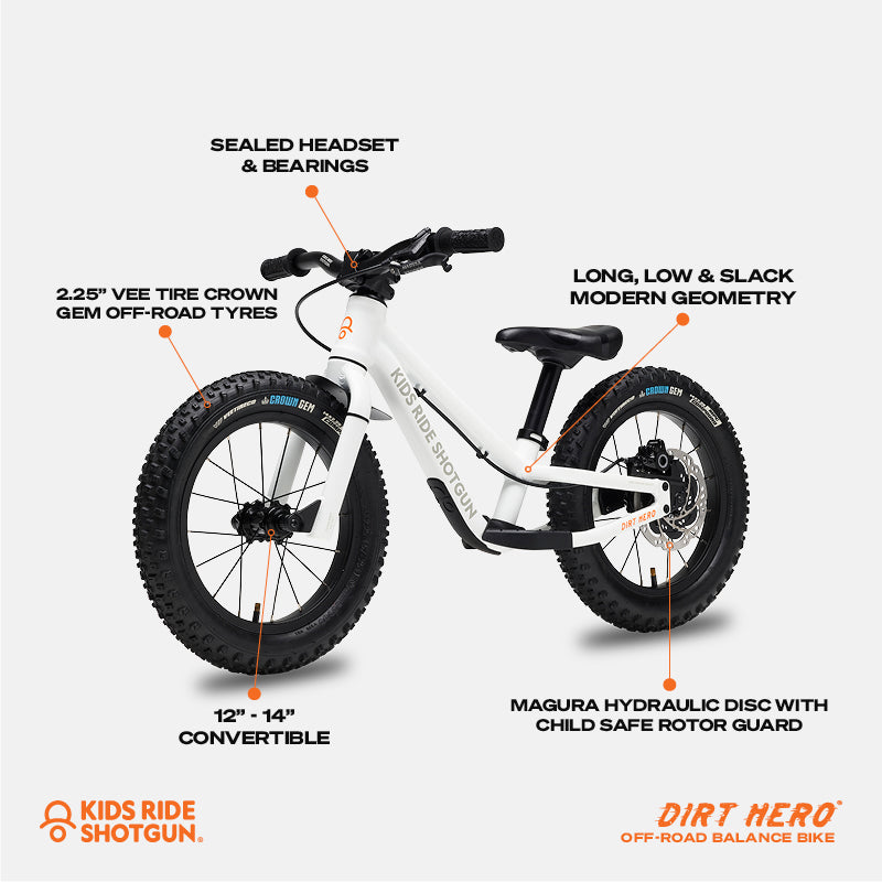 Dirt Hero Kids Ride Shotgun 12" Magura brake